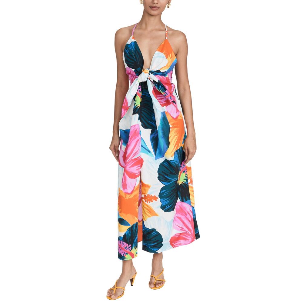 Mara Hoffman Floral White Multi Lolita Dress Size M
